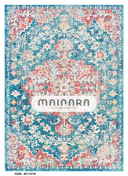 Karpet Tradisional (BU-T-0118) - Blue,Pink
