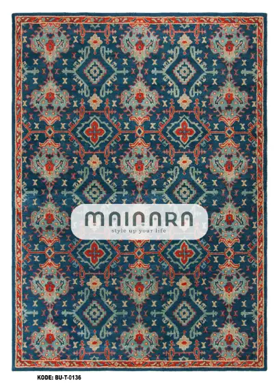 Karpet Tradisional (BU-T-0136) - Blue,Red,Green