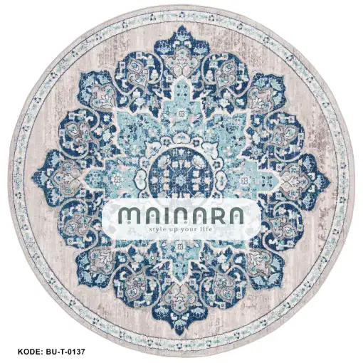 Karpet Tradisional (BU-T-0138) - Blue,Grey