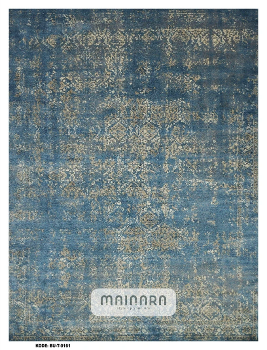 Karpet Tradisional (BU-T-0161) - Blue,Cream