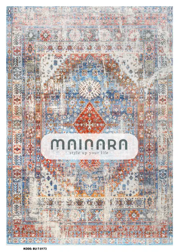 Karpet Tradisional (BU-T-0173) - Blue,Orange,Purple