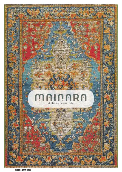 Karpet Tradisional (BU-T-0183) - Blue,Red