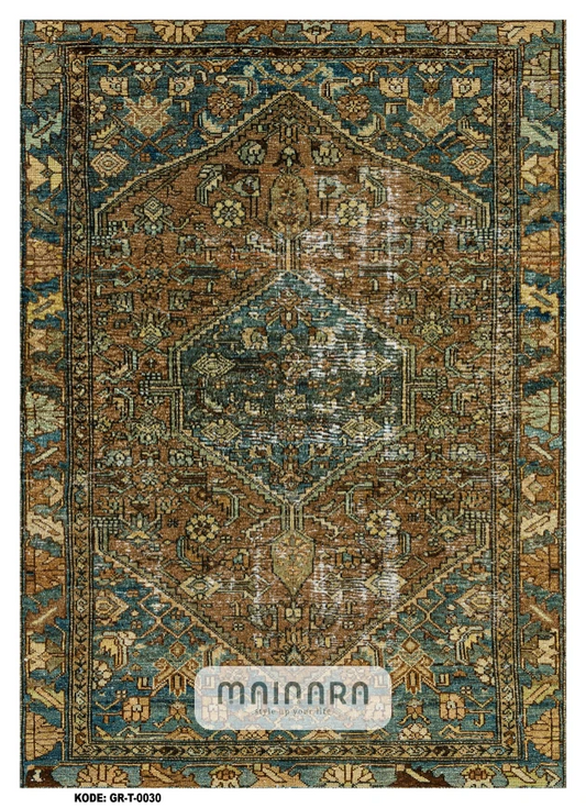 Karpet Tradisional (GR-T-0030) - Green,Brown