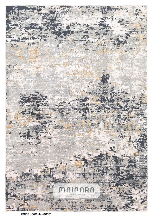 Karpet Abstrak (GW-A-0017) - Grey,Gold