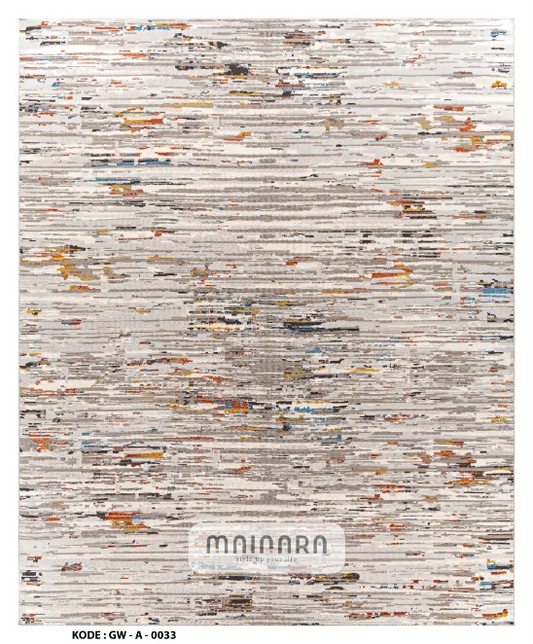 Karpet Abstrak (GW-A-0033) - Grey,Cream,Orange