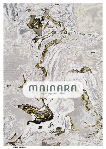 Karpet Abstrak (GW-A-0051) - Grey,Gold