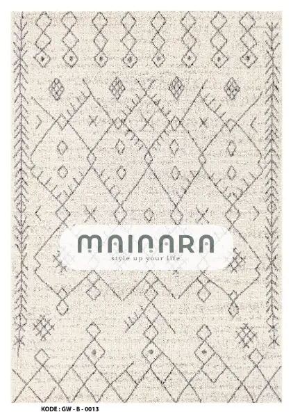 Karpet Bohemian (GW-B-0013) - Grey,Cream