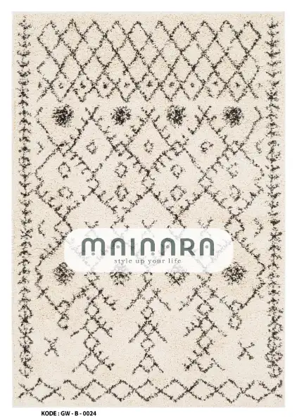 Karpet Bohemian (GW-B-0024) - Grey,Cream