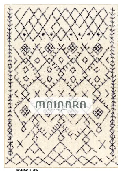Karpet Bohemian (GW-B-0032) - Grey,Cream