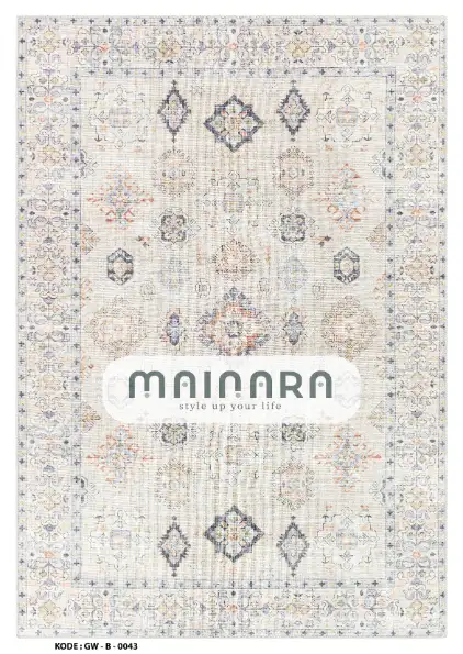 Karpet Bohemian (GW-B-0043) - Grey,Cream,Blue