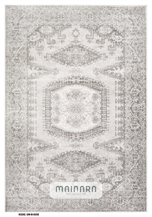 Karpet Abstrak (GW-B-0058) - Grey