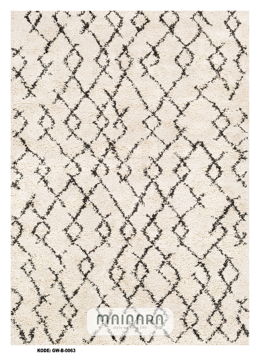 Karpet Abstrak (GW-B-0063) - Grey,Cream