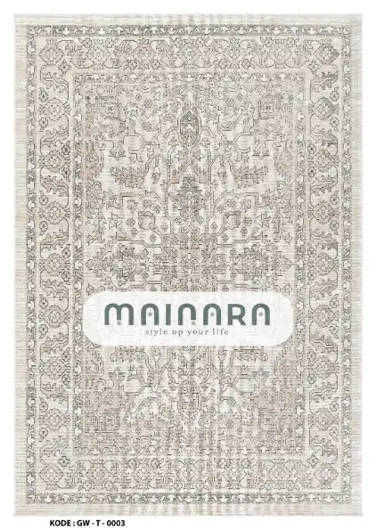 Karpet Tradisional (GW-T-0003) - Grey,Cream