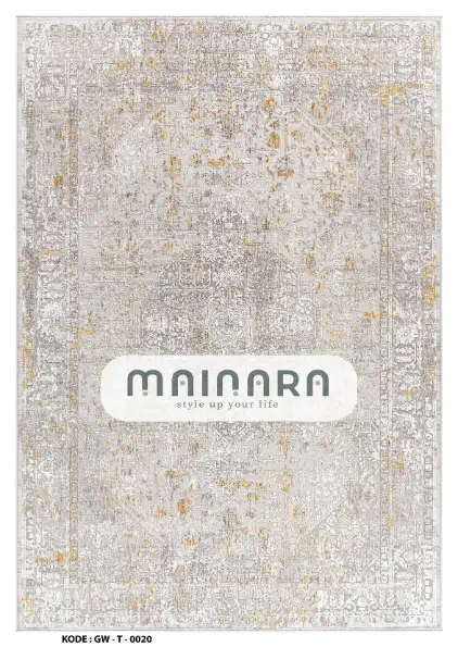 Karpet Tradisional (GW-T-0020) - Grey,Cream,Gold