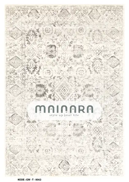 Karpet Tradisonal (GW-T-0062) - Grey,Cream