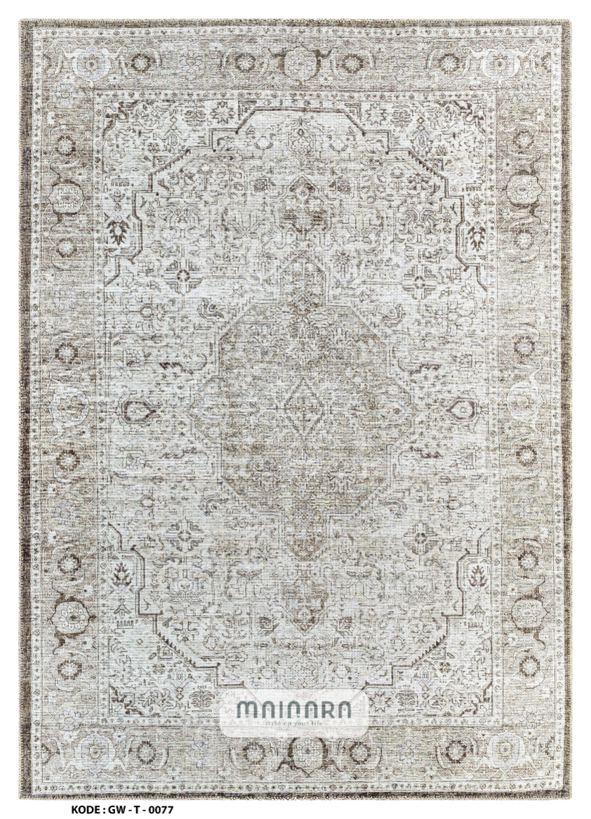 Karpet Tradisional (GW-T-0077) - Grey,Brown