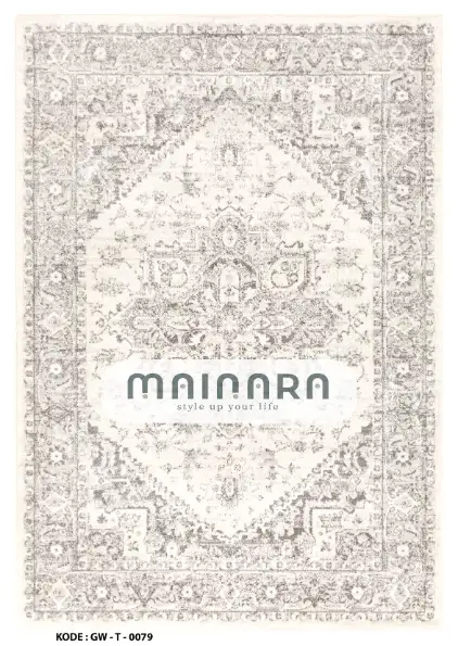 Karpet Tradisional (GW-T-0079) - Grey,Cream