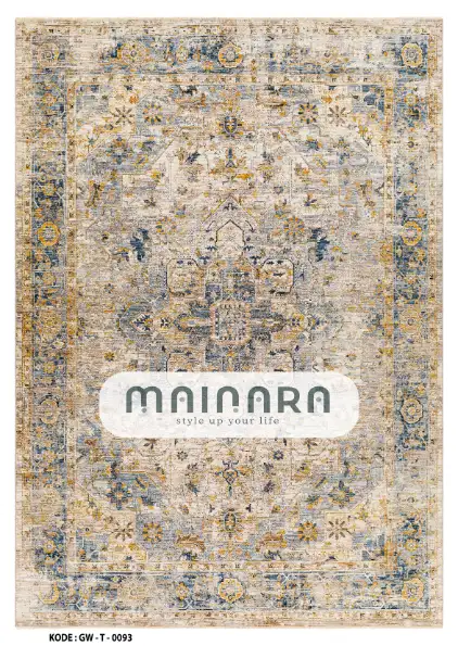 Karpet Tradisional (GW-T-0093) - Grey,Cream