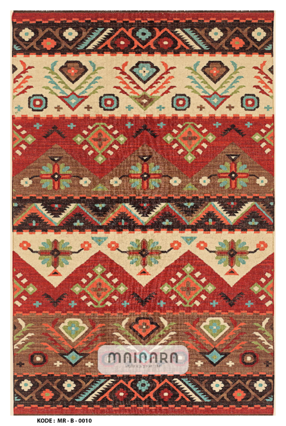 Karpet Bohemian (MR-B-0010) - Red,Brown,Tosca,Orange