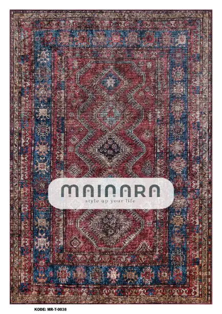 Karpet Tradisional (MR-T-0038) - Red,blue,brown