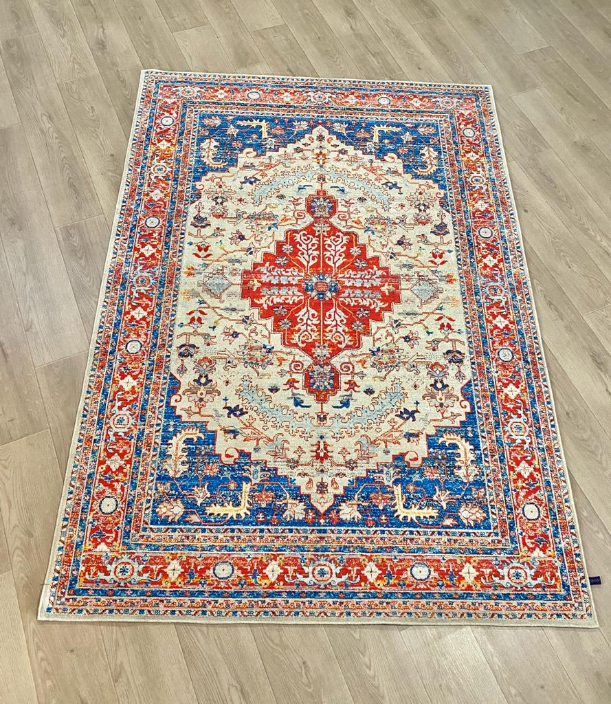 Karpet Tradisional (OR-T-0035) - Orange,Blue