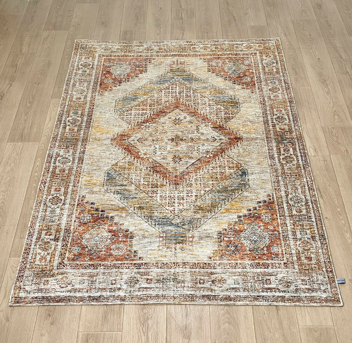 Karpet Tradisional (BR-T-0042) - Brown,Orange,Cream