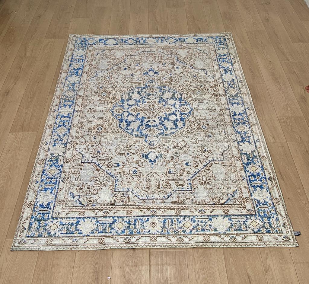 Karpet Tradisional (BU-T-0047) - Blue,Brown,Gold