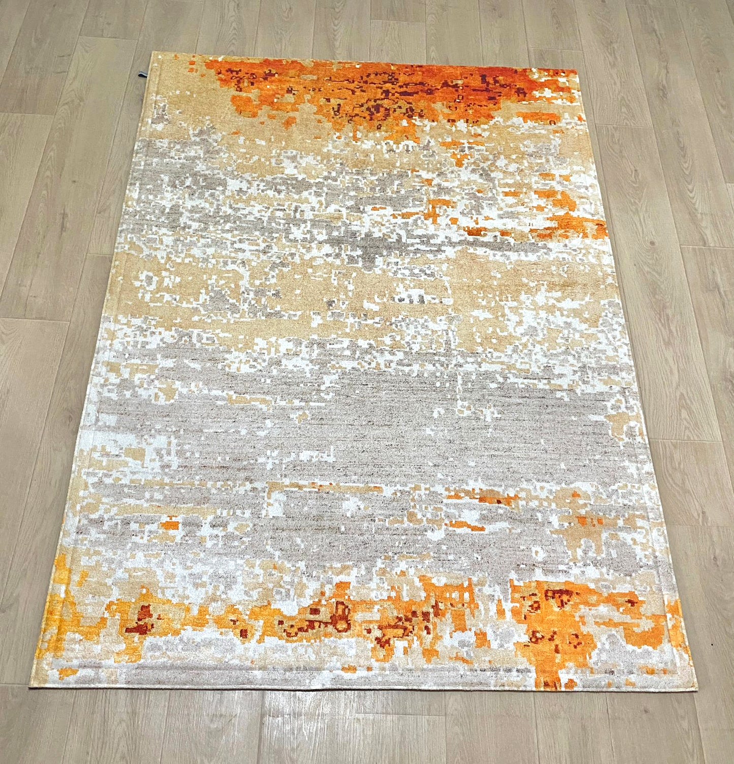Karpet Abstrak (OR-A-0004) - Orange,Cream