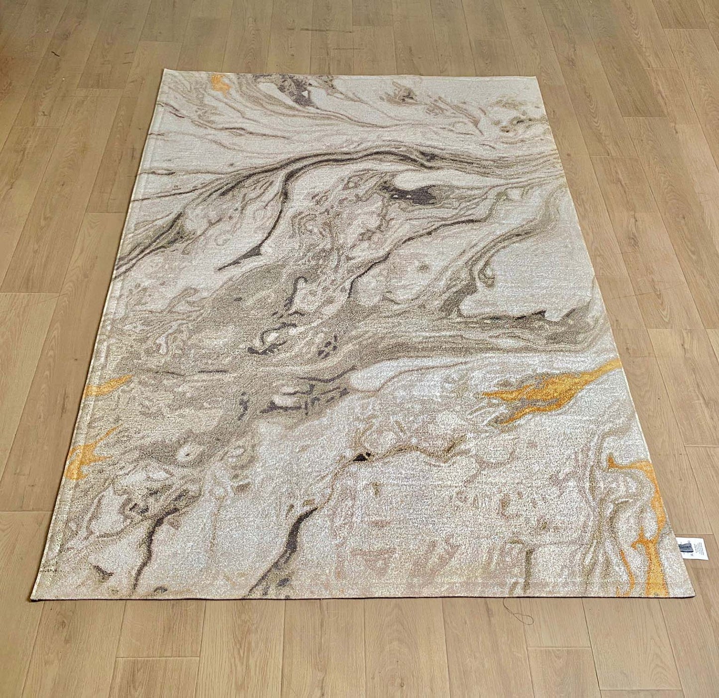Karpet Abstrak (BR-A-0012) - Brown,Cream,Yellow