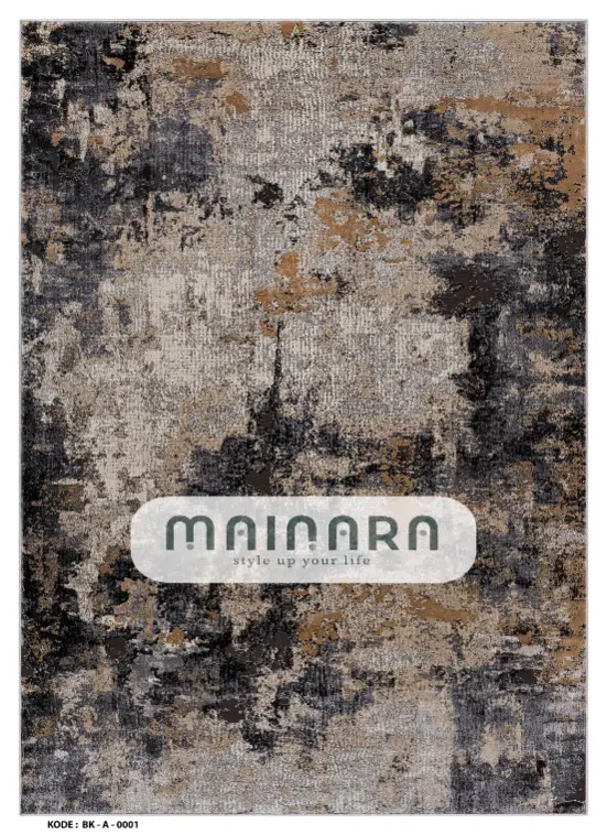 Karpet Abstrak (BK-A-0001) - Black,Brown,Grey