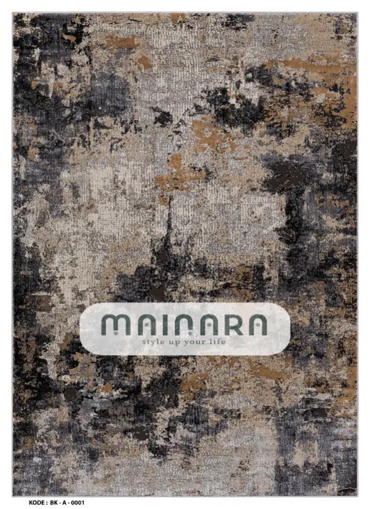 Karpet Abstrak (BK-A-0001) - Black,Brown,Grey