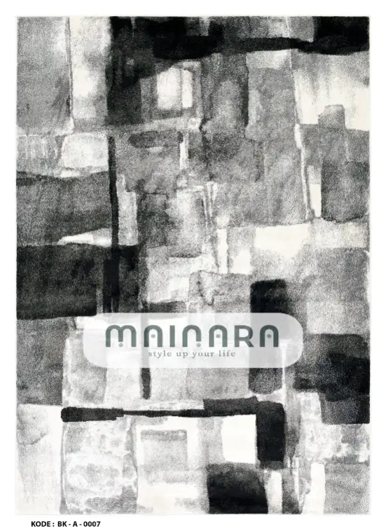 Karpet Abstrak (BK-A-0007) - Black,Grey