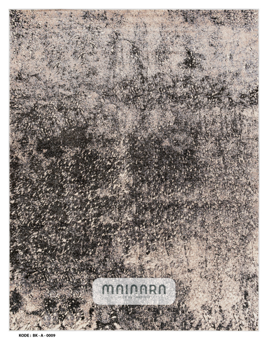 Karpet Abstrak (BK-A-0009) - Black,Cream