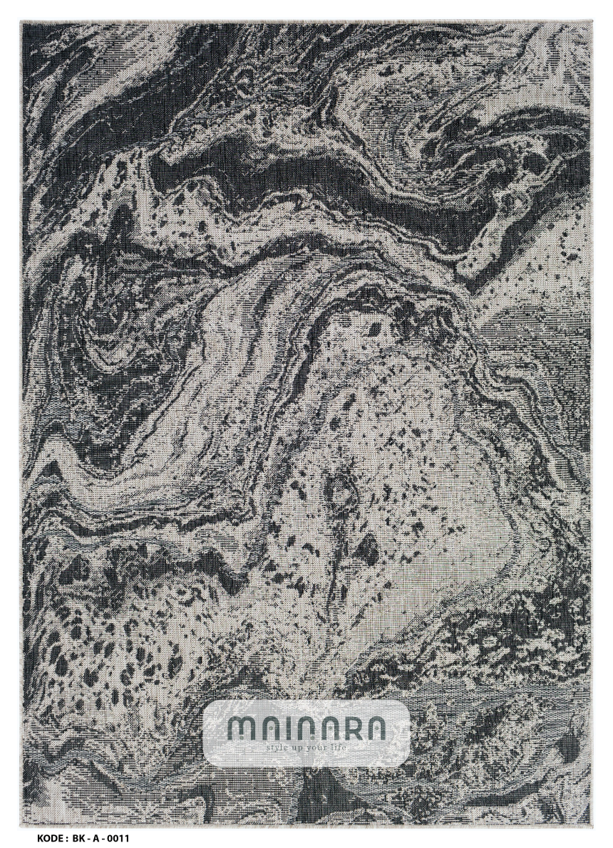 Karpet Abstrak (BK-A-0011) - Black,Grey