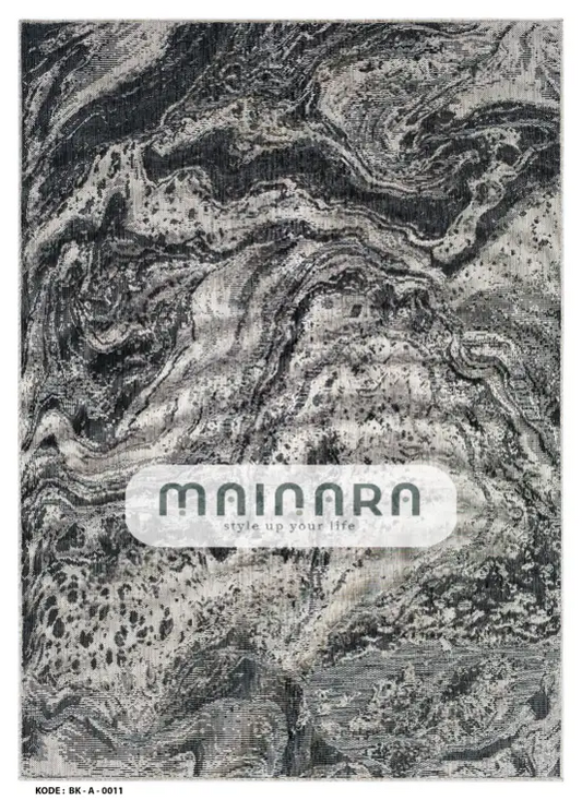 Karpet Abstrak (BK-A-0011) - Black,Grey