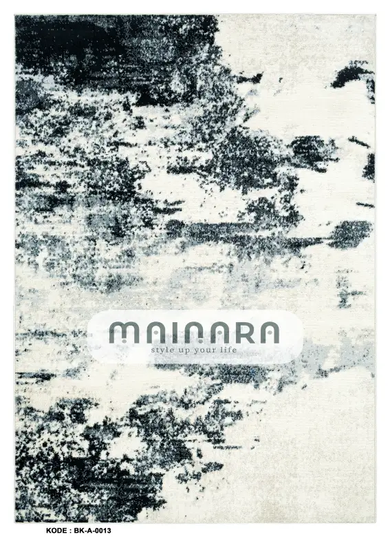 Karpet Abstrak (BK-A-0013) - Black,White