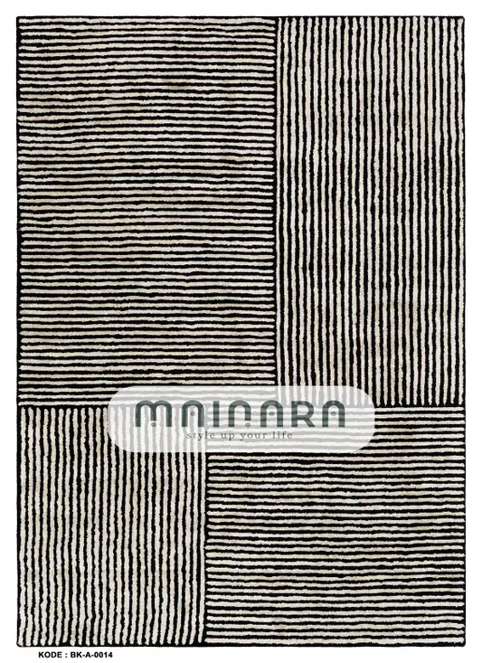 Karpet Abstrak (BK-A-0014) - Black,White
