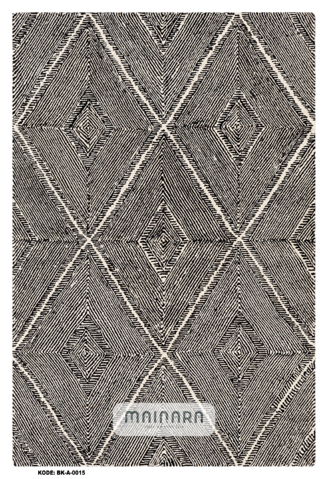 Karpet Abstrak (BK-A-0015) - Black,White