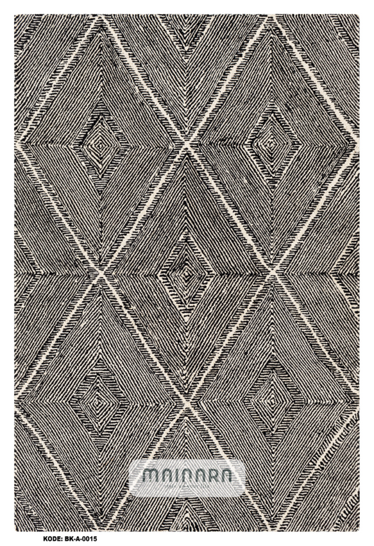 Karpet Abstrak (BK-A-0015) - Black,White