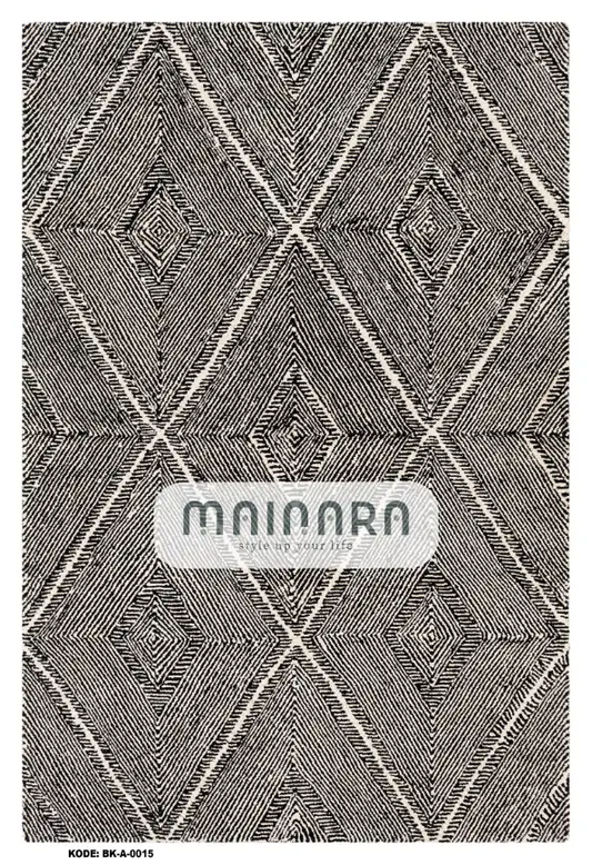 Karpet Abstrak (BK-A-0015) - Black,White