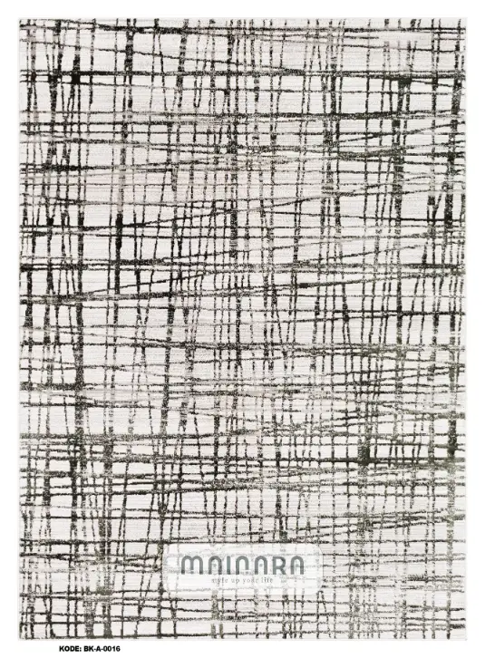 Karpet Abstrak (BK-A-0016) - Black,White