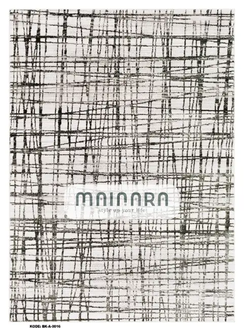 Karpet Abstrak (BK-A-0016) - Black,White