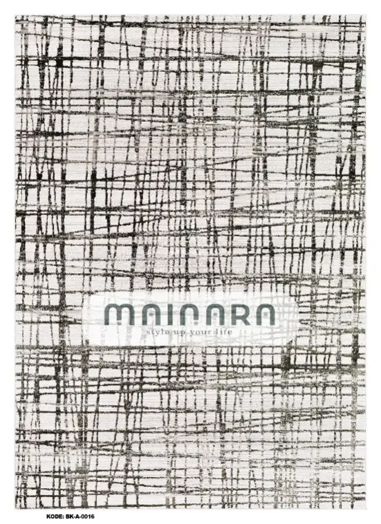 Karpet Abstrak (BK-A-0016) - Black,White
