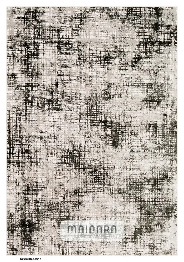 Karpet Abstrak (BK-A-0017) - Black,White