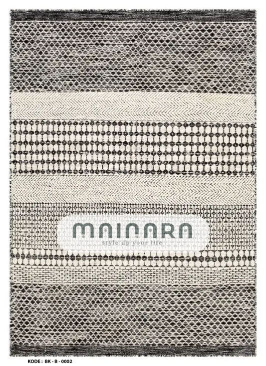 Karpet Bohemian (BK-B-0002) - Black,Grey