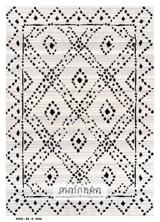 Karpet Bohemian (BK-B-0006) - Black,Grey
