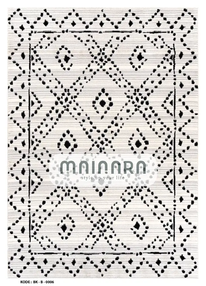 Karpet Bohemian (BK-B-0006) - Black,Grey