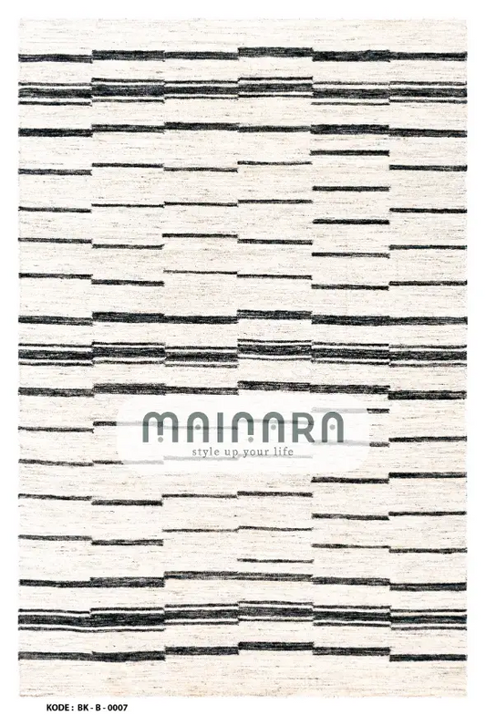 Karpet Bohemian (BK-B-0007) - Black,Cream