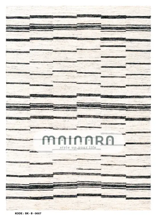 Karpet Bohemian (BK-B-0007) - Black,Cream