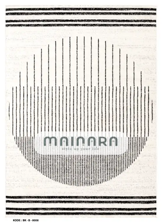 Karpet Bohemian (BK-B-0008) - Black,Cream,White